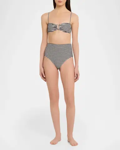 Nili Lotan High-Waist Striped Bikini Bottoms | Thumbnail 2 Nili Lotan High-Waist Striped Bikini Bottoms | Thumbnail 2