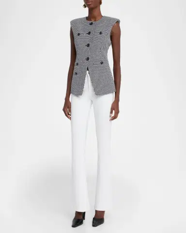 Veronica Beard Tamara Single-Breasted Split-Hem Vest | Thumbnail 2 Veronica Beard Tamara Single-Breasted Split-Hem Vest | Thumbnail 2
