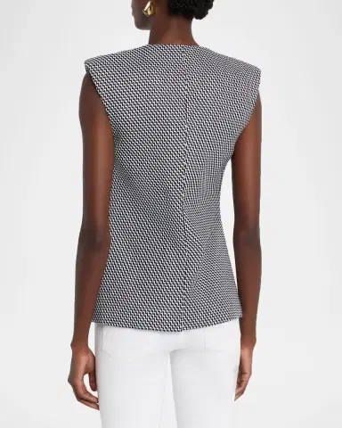 Veronica Beard Tamara Single-Breasted Split-Hem Vest | Thumbnail 3 Veronica Beard Tamara Single-Breasted Split-Hem Vest | Thumbnail 3