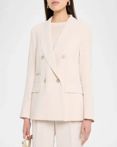 Peserico Tailored Double-Breasted Blazer | Thumbnail 4 Peserico Tailored Double-Breasted Blazer | Thumbnail 4