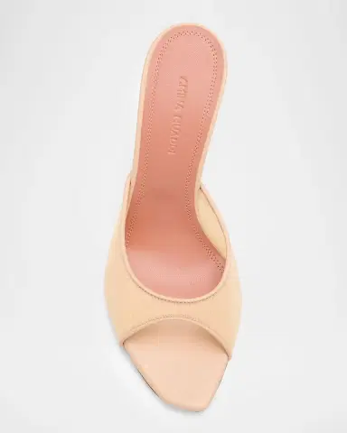Amina Muaddi 95mm Alexa Mesh Mule Pumps | Thumbnail 4 Amina Muaddi 95mm Alexa Mesh Mule Pumps | Thumbnail 4