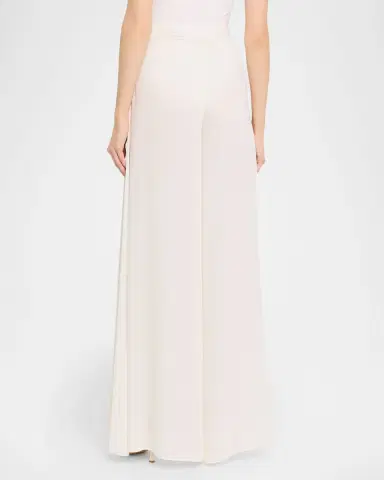 LAPOINTE Georgette Wide-Leg Pants with Pockets | Thumbnail 3 LAPOINTE Georgette Wide-Leg Pants with Pockets | Thumbnail 3