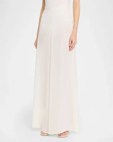 LAPOINTE Georgette Wide-Leg Pants with Pockets | Thumbnail 4 LAPOINTE Georgette Wide-Leg Pants with Pockets | Thumbnail 4