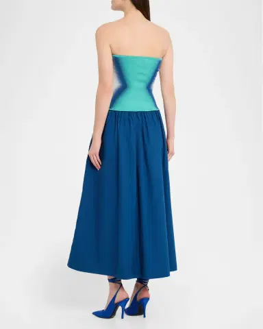 PH5 Almond Strapless Mixed-Media Maxi Dress | Thumbnail 3 PH5 Almond Strapless Mixed-Media Maxi Dress | Thumbnail 3