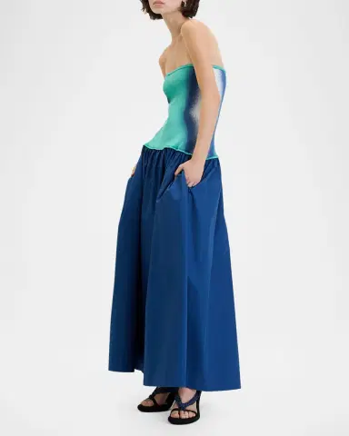 PH5 Almond Strapless Mixed-Media Maxi Dress | Thumbnail 6 PH5 Almond Strapless Mixed-Media Maxi Dress | Thumbnail 6