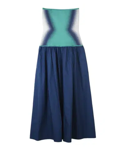 PH5 Almond Strapless Mixed-Media Maxi Dress | Thumbnail 1 PH5 Almond Strapless Mixed-Media Maxi Dress | Thumbnail 1