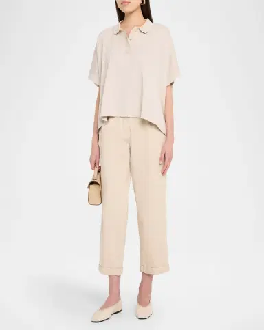 Peserico Lurex and Cotton Vanisé Polo Shirt | Thumbnail 2 Peserico Lurex and Cotton Vanisé Polo Shirt | Thumbnail 2