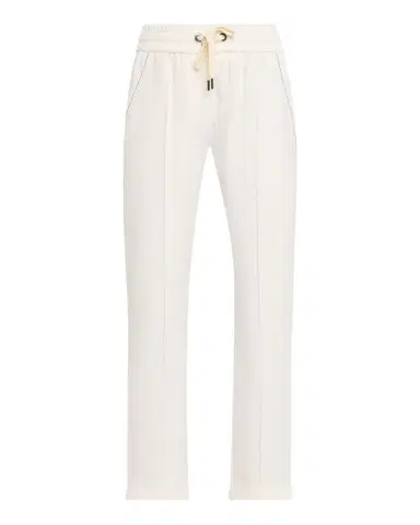 Brunello Cucinelli Monili-Trim Cotton Slim-Leg Ankle Drawstring Pants | Thumbnail 1 Brunello Cucinelli Monili-Trim Cotton Slim-Leg Ankle Drawstring Pants | Thumbnail 1
