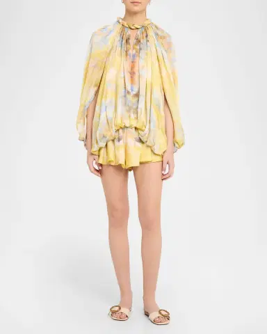 Zimmermann Alchemy Tuck Micro Shorts | Thumbnail 2 Zimmermann Alchemy Tuck Micro Shorts | Thumbnail 2
