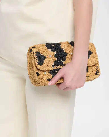 BTB Los Angeles Shiloh Floral Raffia Crossbody Bag | Thumbnail 2 BTB Los Angeles Shiloh Floral Raffia Crossbody Bag | Thumbnail 2