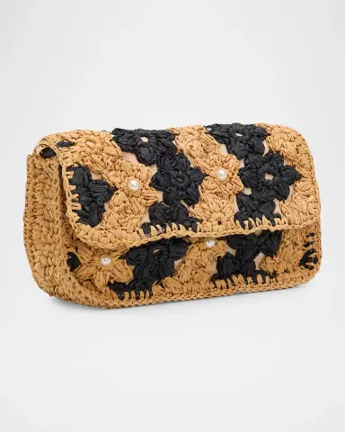 BTB Los Angeles Shiloh Floral Raffia Crossbody Bag | Thumbnail 3 BTB Los Angeles Shiloh Floral Raffia Crossbody Bag | Thumbnail 3