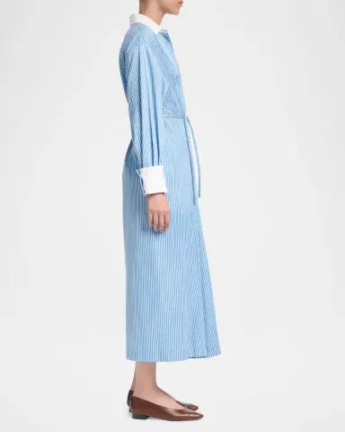 Altuzarra Floyd Cotton Stripe Waist-Tie Maxi Shirtdress | Thumbnail 6 Altuzarra Floyd Cotton Stripe Waist-Tie Maxi Shirtdress | Thumbnail 6
