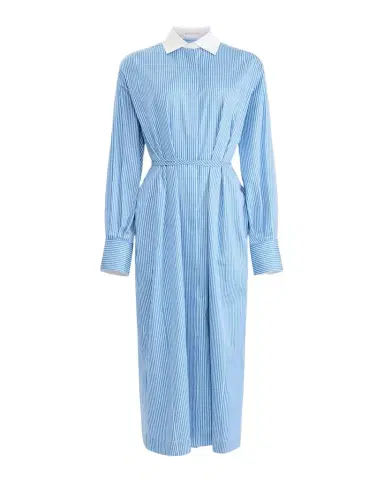 Altuzarra Floyd Cotton Stripe Waist-Tie Maxi Shirtdress | Thumbnail 1 Altuzarra Floyd Cotton Stripe Waist-Tie Maxi Shirtdress | Thumbnail 1