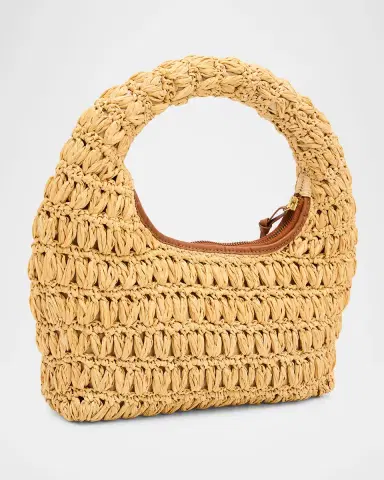 BTB Los Angeles Perry Raffia Hobo Bag | Thumbnail 3 BTB Los Angeles Perry Raffia Hobo Bag | Thumbnail 3