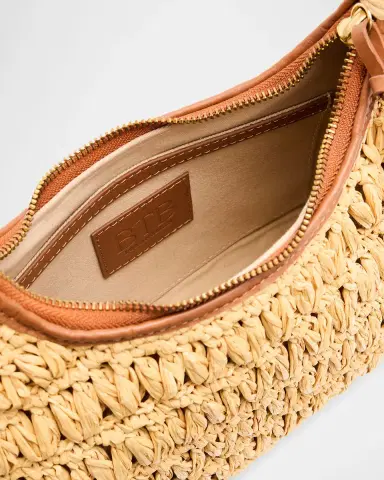 BTB Los Angeles Perry Raffia Hobo Bag | Thumbnail 4 BTB Los Angeles Perry Raffia Hobo Bag | Thumbnail 4