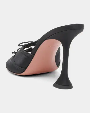 Amina Muaddi 95mm Eleonora Satin Mules | Thumbnail 4 Amina Muaddi 95mm Eleonora Satin Mules | Thumbnail 4