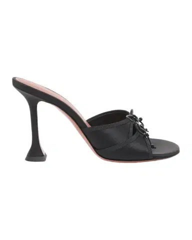 Amina Muaddi 95mm Eleonora Satin Mules | Thumbnail 1 Amina Muaddi 95mm Eleonora Satin Mules | Thumbnail 1