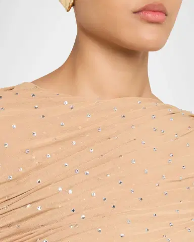 Retrofête Tianna Embellished Mesh Cape Dress | Thumbnail 5 Retrofête Tianna Embellished Mesh Cape Dress | Thumbnail 5