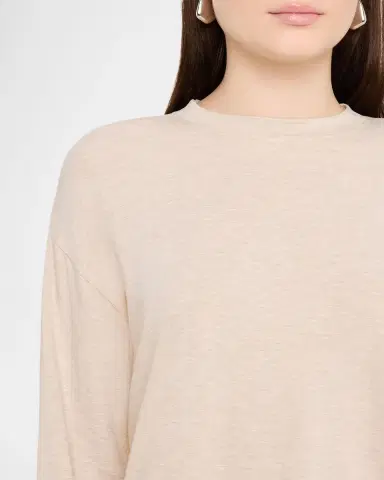MAJESTIC FILATURES French Terry Drawstring-Hem Pullover | Thumbnail 5 MAJESTIC FILATURES French Terry Drawstring-Hem Pullover | Thumbnail 5