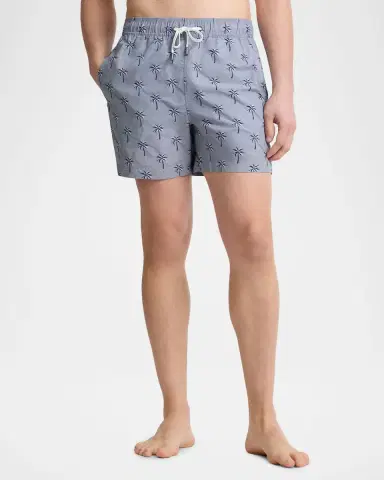 Onia Men's Charles 5" Inseam Quick-Dry Palms Swim Trunks | Thumbnail 4 Onia Men's Charles 5" Inseam Quick-Dry Palms Swim Trunks | Thumbnail 4