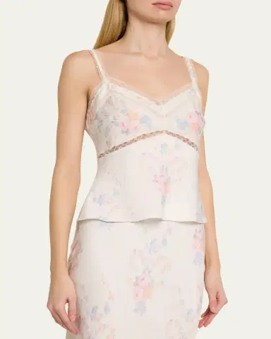 LoveShackFancy Lirena Lace-Trim Sleeveless Satin Top | Thumbnail 8 LoveShackFancy Lirena Lace-Trim Sleeveless Satin Top | Thumbnail 8