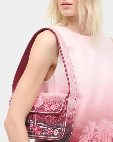 Staud Tommy Floral Beaded Shoulder Bag | Thumbnail 4 Staud Tommy Floral Beaded Shoulder Bag | Thumbnail 4