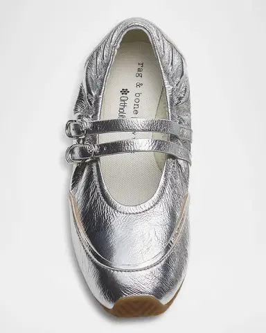rag & bone Emilee Metallic Leather Mary Jane Ballerina Flats | Thumbnail 4 rag & bone Emilee Metallic Leather Mary Jane Ballerina Flats | Thumbnail 4