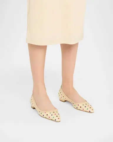 Manolo Blahnik Filotas Polka-Dot Twill Ballerina Flats | Thumbnail 2 Manolo Blahnik Filotas Polka-Dot Twill Ballerina Flats | Thumbnail 2