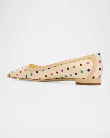 Manolo Blahnik Filotas Polka-Dot Twill Ballerina Flats | Thumbnail 4 Manolo Blahnik Filotas Polka-Dot Twill Ballerina Flats | Thumbnail 4