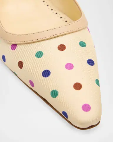Manolo Blahnik Filotas Polka-Dot Twill Ballerina Flats | Thumbnail 5 Manolo Blahnik Filotas Polka-Dot Twill Ballerina Flats | Thumbnail 5
