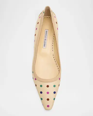 Manolo Blahnik Filotas Polka-Dot Twill Ballerina Flats | Thumbnail 6 Manolo Blahnik Filotas Polka-Dot Twill Ballerina Flats | Thumbnail 6