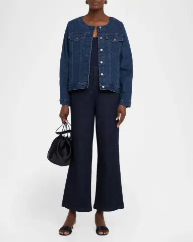 Eileen Fisher Cropped Wide-Leg Denim Jeans | Thumbnail 2 Eileen Fisher Cropped Wide-Leg Denim Jeans | Thumbnail 2