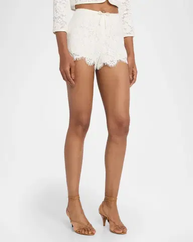 LoveShackFancy Lavendine Lace Shorts | Thumbnail 4 LoveShackFancy Lavendine Lace Shorts | Thumbnail 4