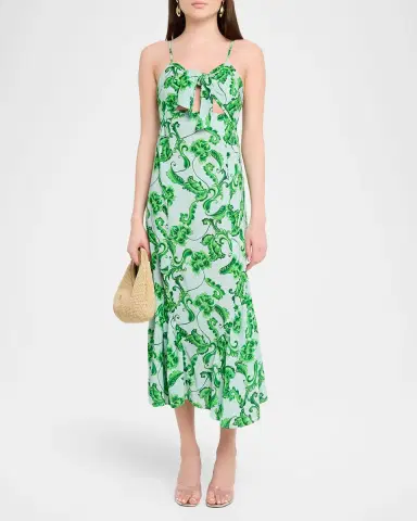 MISA Los Angeles Zoya Floral Paisley Midi Dress | Thumbnail 2 MISA Los Angeles Zoya Floral Paisley Midi Dress | Thumbnail 2