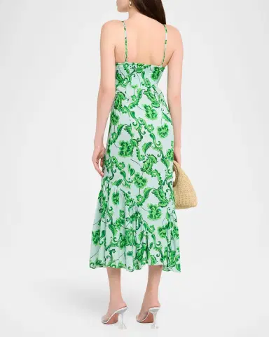 MISA Los Angeles Zoya Floral Paisley Midi Dress | Thumbnail 3 MISA Los Angeles Zoya Floral Paisley Midi Dress | Thumbnail 3
