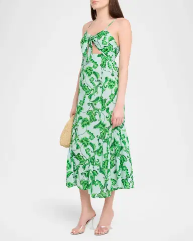 MISA Los Angeles Zoya Floral Paisley Midi Dress | Thumbnail 4 MISA Los Angeles Zoya Floral Paisley Midi Dress | Thumbnail 4