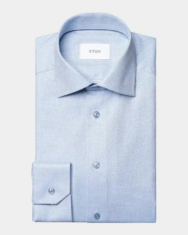 Eton Men's Contemporary-Fit Organic Cotton Twill Dress Shirt | Thumbnail 2 Eton Men's Contemporary-Fit Organic Cotton Twill Dress Shirt | Thumbnail 2