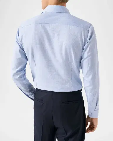 Eton Men's Contemporary-Fit Organic Cotton Twill Dress Shirt | Thumbnail 3 Eton Men's Contemporary-Fit Organic Cotton Twill Dress Shirt | Thumbnail 3