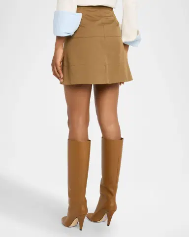Tanya Taylor Hudie Twill Mini Skirt | Thumbnail 3 Tanya Taylor Hudie Twill Mini Skirt | Thumbnail 3