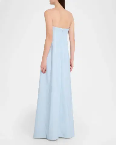 Oscar de la Renta Strapless Chinese Cyclamen Print Gown | Thumbnail 3 Oscar de la Renta Strapless Chinese Cyclamen Print Gown | Thumbnail 3