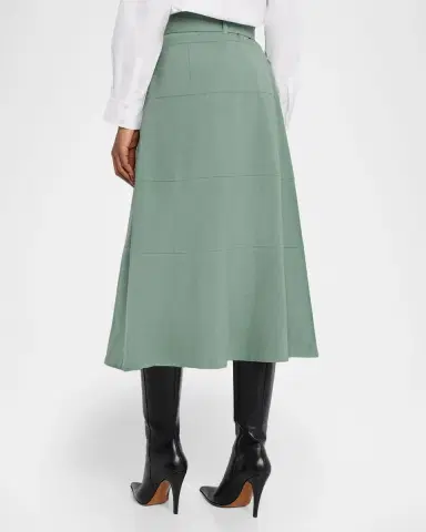 Tanya Taylor Hudson Belted A-Line Midi Skirt | Thumbnail 2 Tanya Taylor Hudson Belted A-Line Midi Skirt | Thumbnail 2