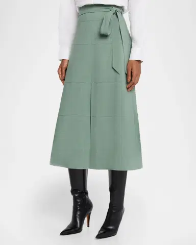 Tanya Taylor Hudson Belted A-Line Midi Skirt | Thumbnail 3 Tanya Taylor Hudson Belted A-Line Midi Skirt | Thumbnail 3