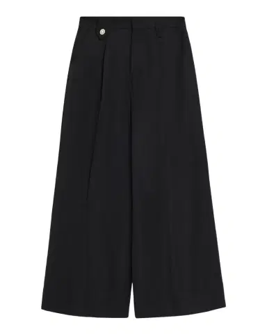 Simone Rocha Men's Wide-Leg Pleated Trousers with Pearly Button | Thumbnail 1 Simone Rocha Men's Wide-Leg Pleated Trousers with Pearly Button | Thumbnail 1
