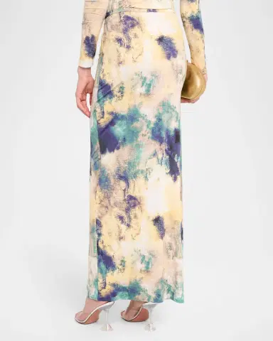 MISA Los Angeles Alaya Abstract Jersey Maxi Skirt | Thumbnail 3 MISA Los Angeles Alaya Abstract Jersey Maxi Skirt | Thumbnail 3