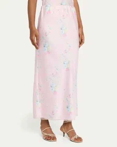 LoveShackFancy Kalo Satin Maxi Skirt | Thumbnail 4 LoveShackFancy Kalo Satin Maxi Skirt | Thumbnail 4