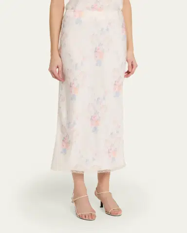 LoveShackFancy Kalo Satin Maxi Skirt | Thumbnail 8 LoveShackFancy Kalo Satin Maxi Skirt | Thumbnail 8