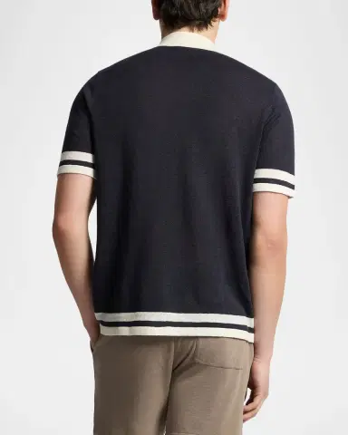 Onia Men's Linen Knit Short-Sleeve Camp Shirt | Thumbnail 3 Onia Men's Linen Knit Short-Sleeve Camp Shirt | Thumbnail 3