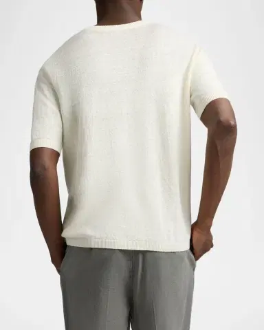 Onia Men's Linen Jersey Knit Short-Sleeve Shirt | Thumbnail 3 Onia Men's Linen Jersey Knit Short-Sleeve Shirt | Thumbnail 3