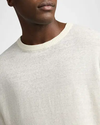 Onia Men's Linen Jersey Knit Short-Sleeve Shirt | Thumbnail 5 Onia Men's Linen Jersey Knit Short-Sleeve Shirt | Thumbnail 5