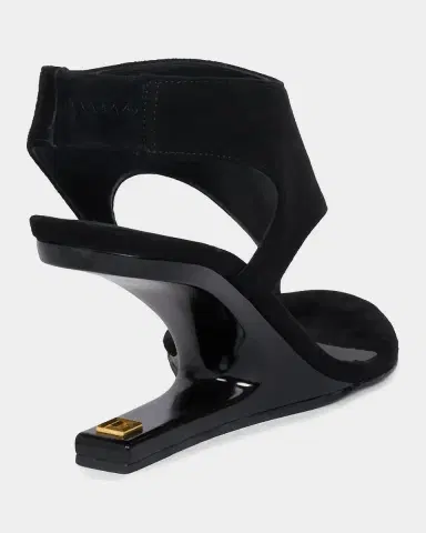 Balmain 75mm Suede Thong Slingback Sandals | Thumbnail 3 Balmain 75mm Suede Thong Slingback Sandals | Thumbnail 3